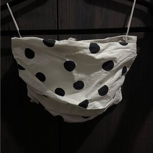 LOFT Black and White Striped Tube Top